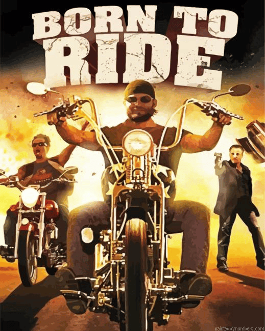Born To Ride Poster Paint by Numbers Kit