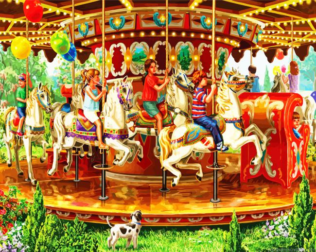 Carousel Ride Paint by Numbers Kit