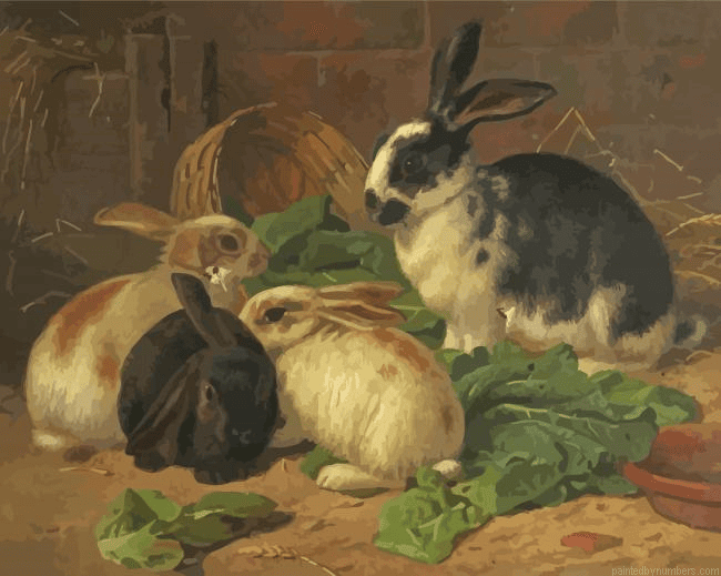Four Rabbits Painting By Numbers.png