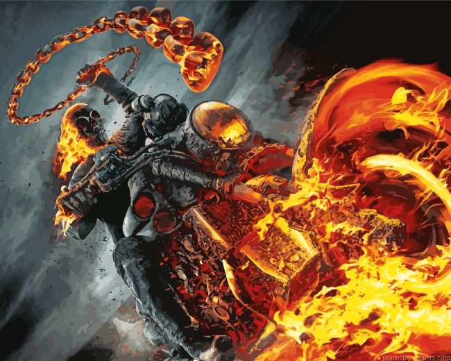 Ghost Rider Paint by Numbers Kit