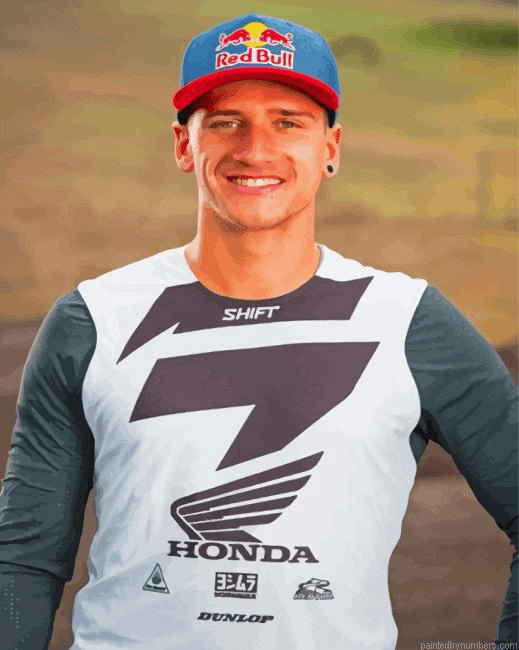 Motorcross Racer Ken Roczen Paint by Numbers Kit