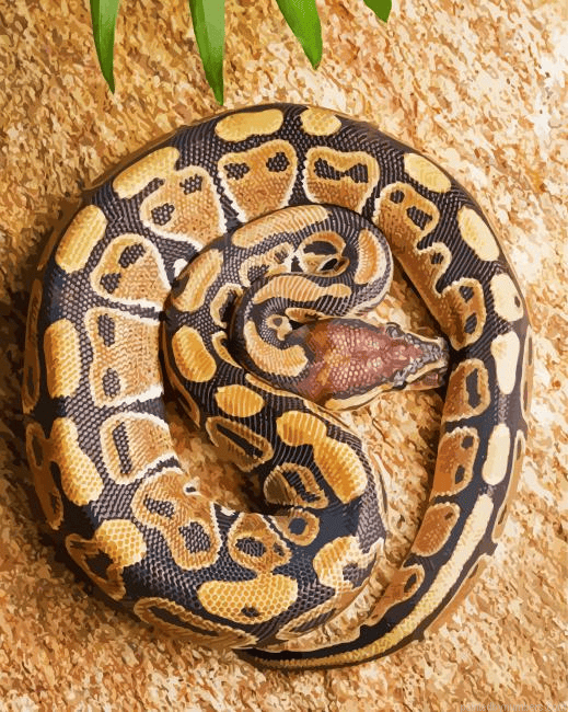 The Ball Python Snake Paint by Numbers Kit