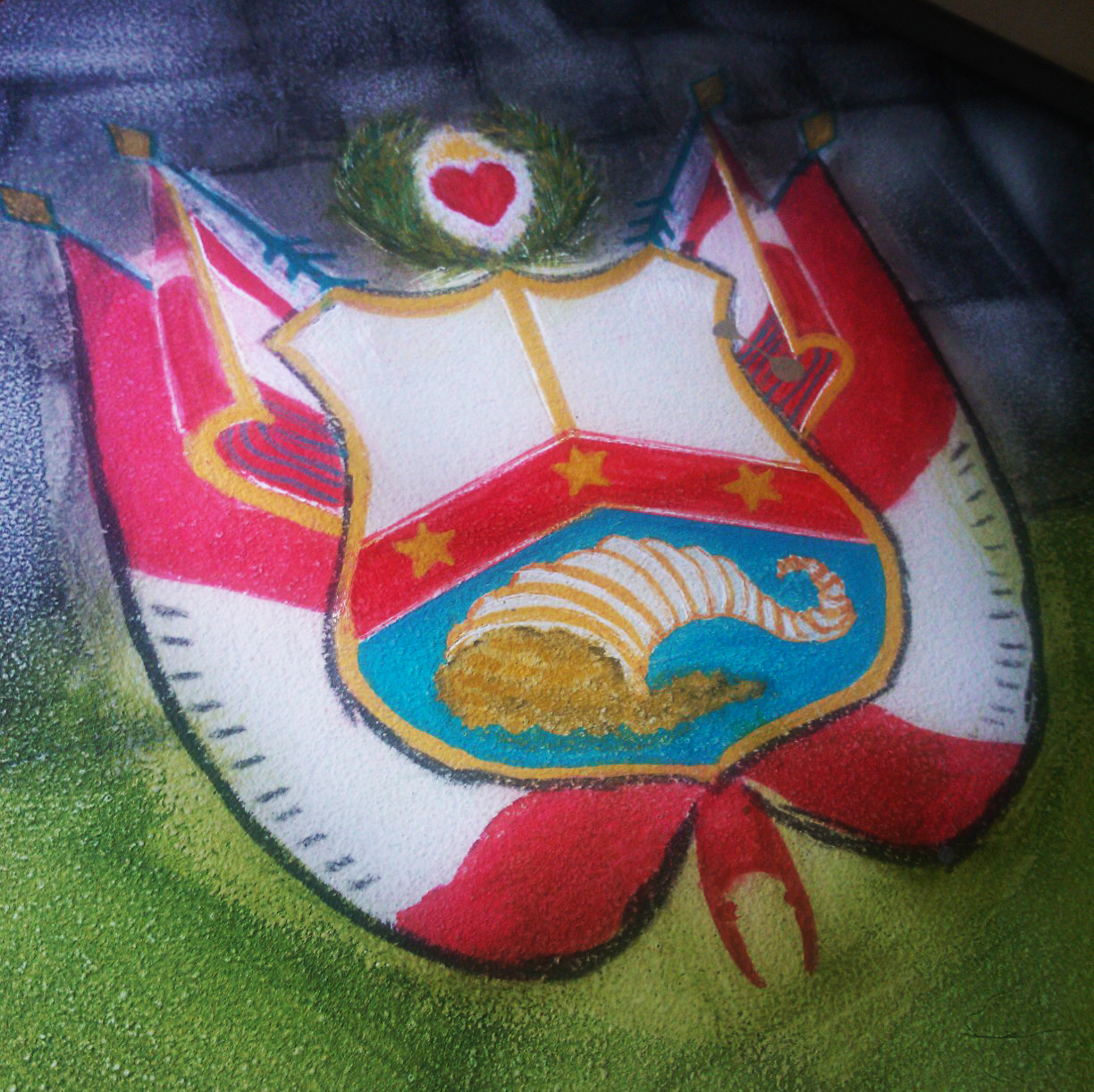 archer-falen blazon sketch