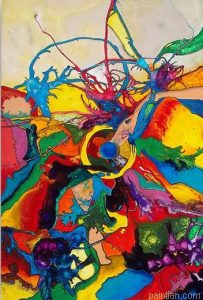 Abstract Color Collision Painting by Numbers