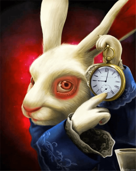 Alice In Wonderland Rabbit Painting by Numbers