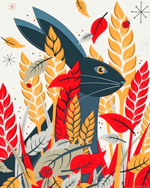 Black Rabbit Animals Painting by Numbers