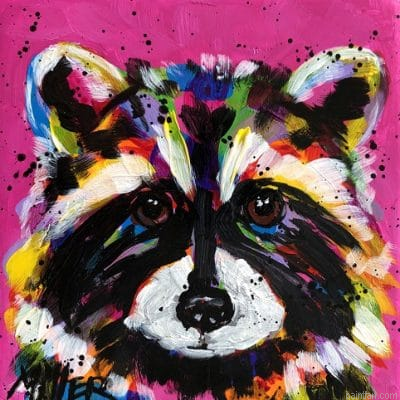 Colorful Raccoon Painting by Numbers
