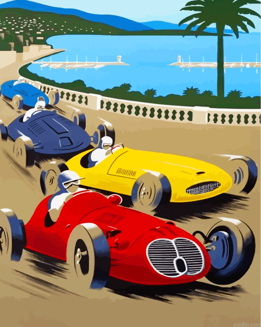 Formula One Racing Painting by Numbers
