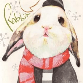 Little White Rabbit Painting by Numbers