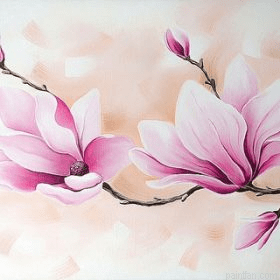 Pink Jasmine Roses Painting by Numbers