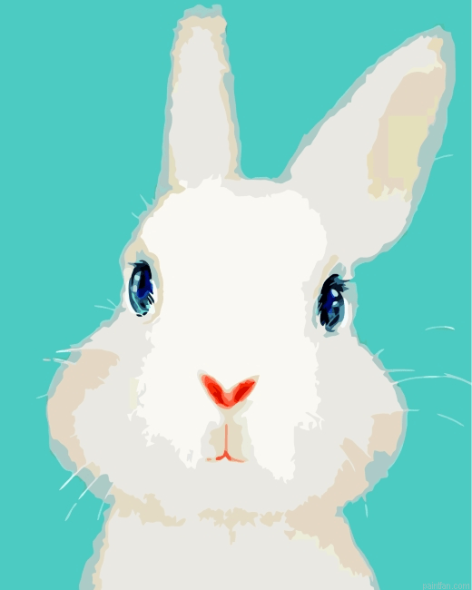 White Rabbit Painting by Numbers