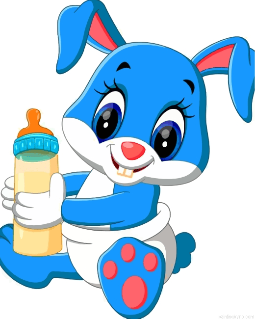 Cute Rabbit Paint By Number Kit