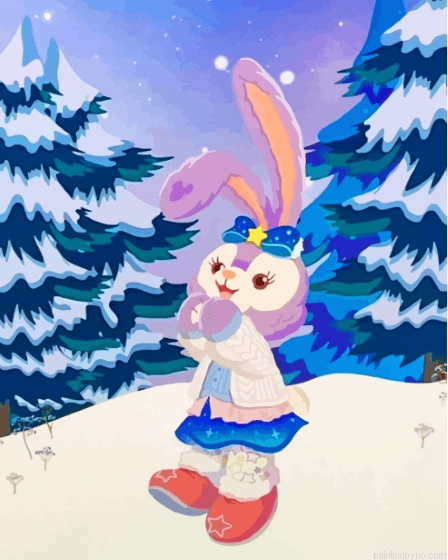 Stellalou Rabbit In Snow Paint By Number Kit