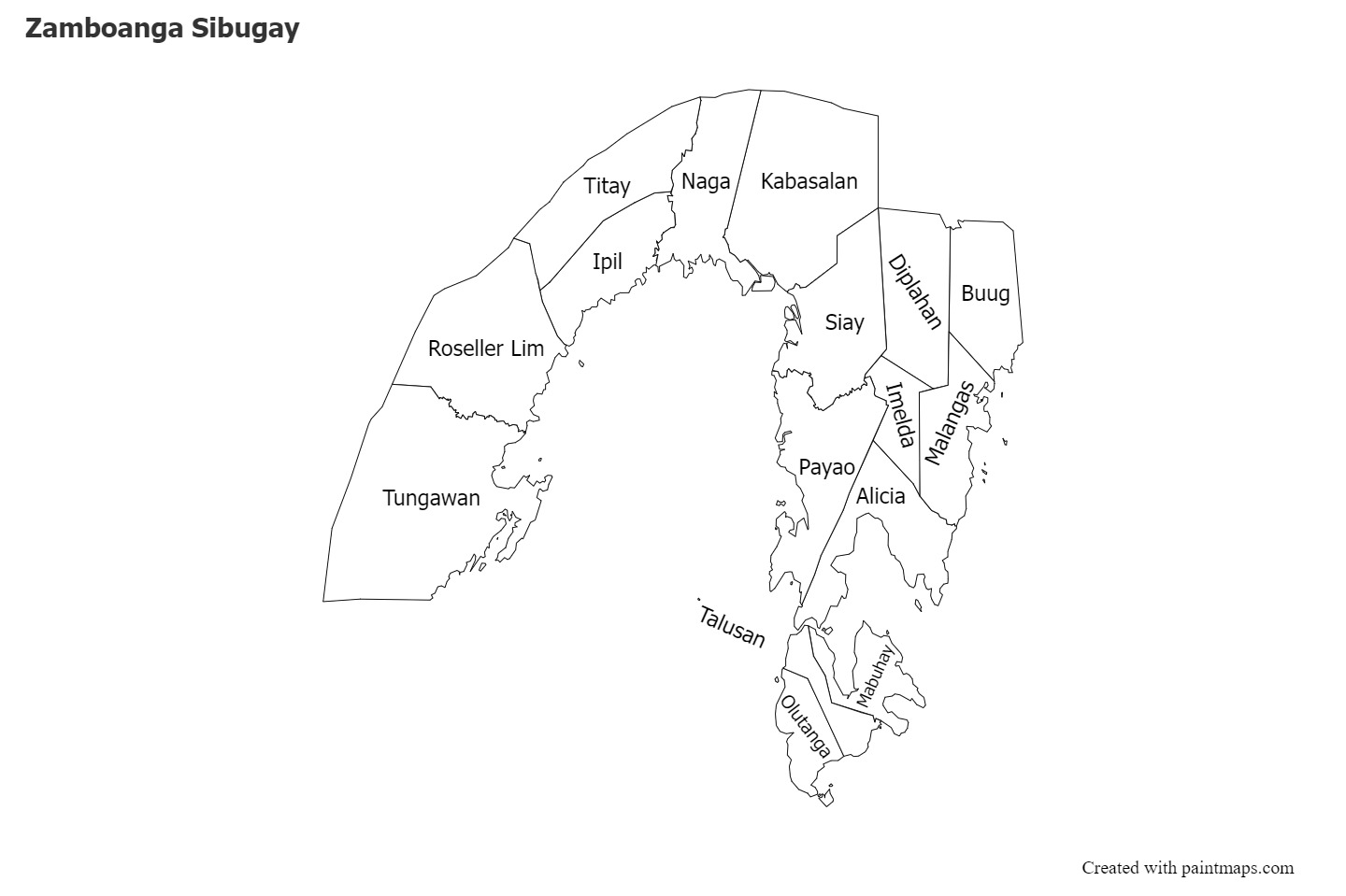 Mapas De Muestra Para Zamboanga Sibugay Map 1722C.
