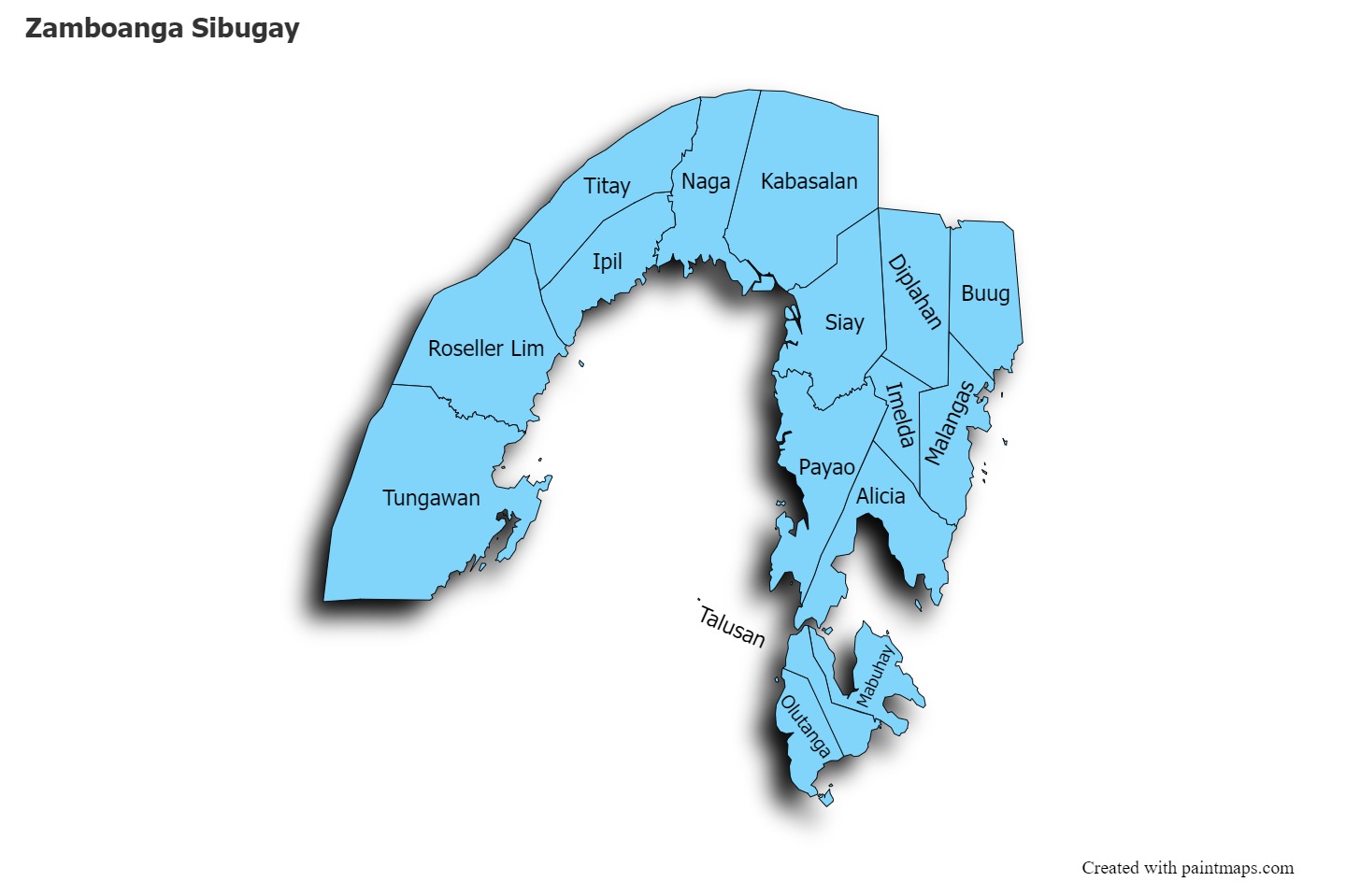Mapas De Muestra Para Zamboanga Sibugay Map 1722C.
