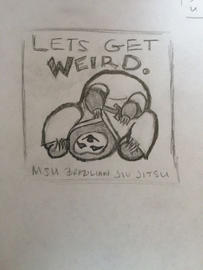 sloth concept for Jiu Jitsu sketch