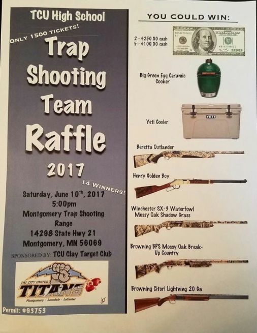 a raffle flyer for the TCU trap team, whose logo was also created by Allie Traxler