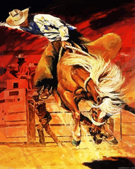 Abstract Rodeo Player Painting By Numberss.png
