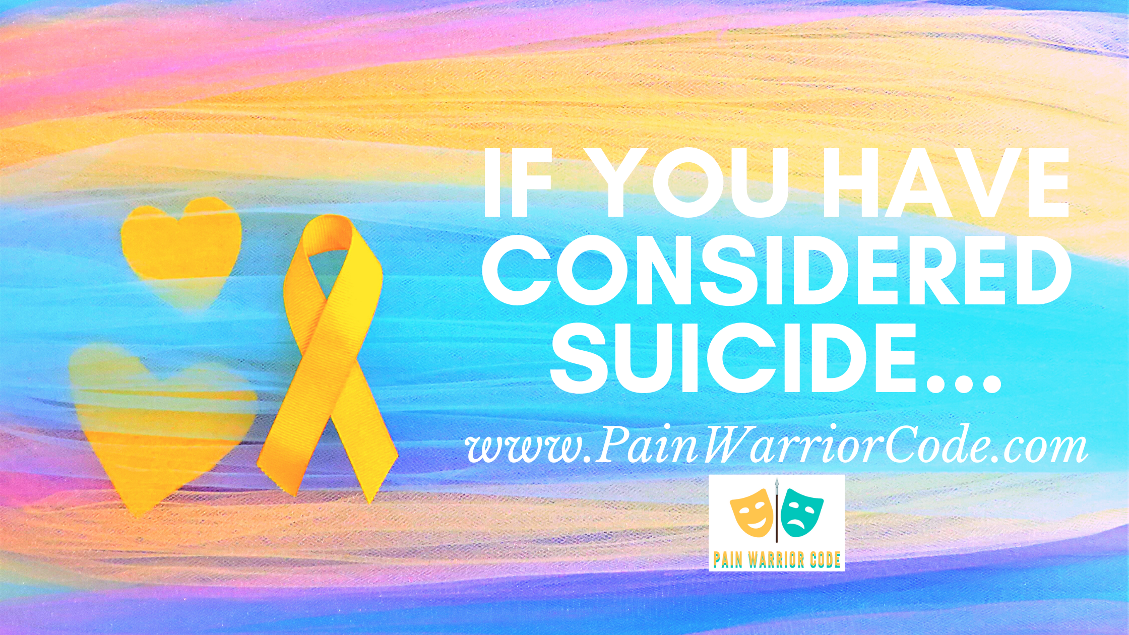 Title Header that reads 'If you have considered suicide...'