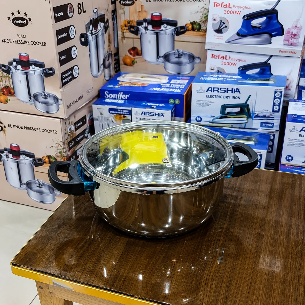 8PCS Stainless Steel Pressure Cooker Set (5L + 7L)