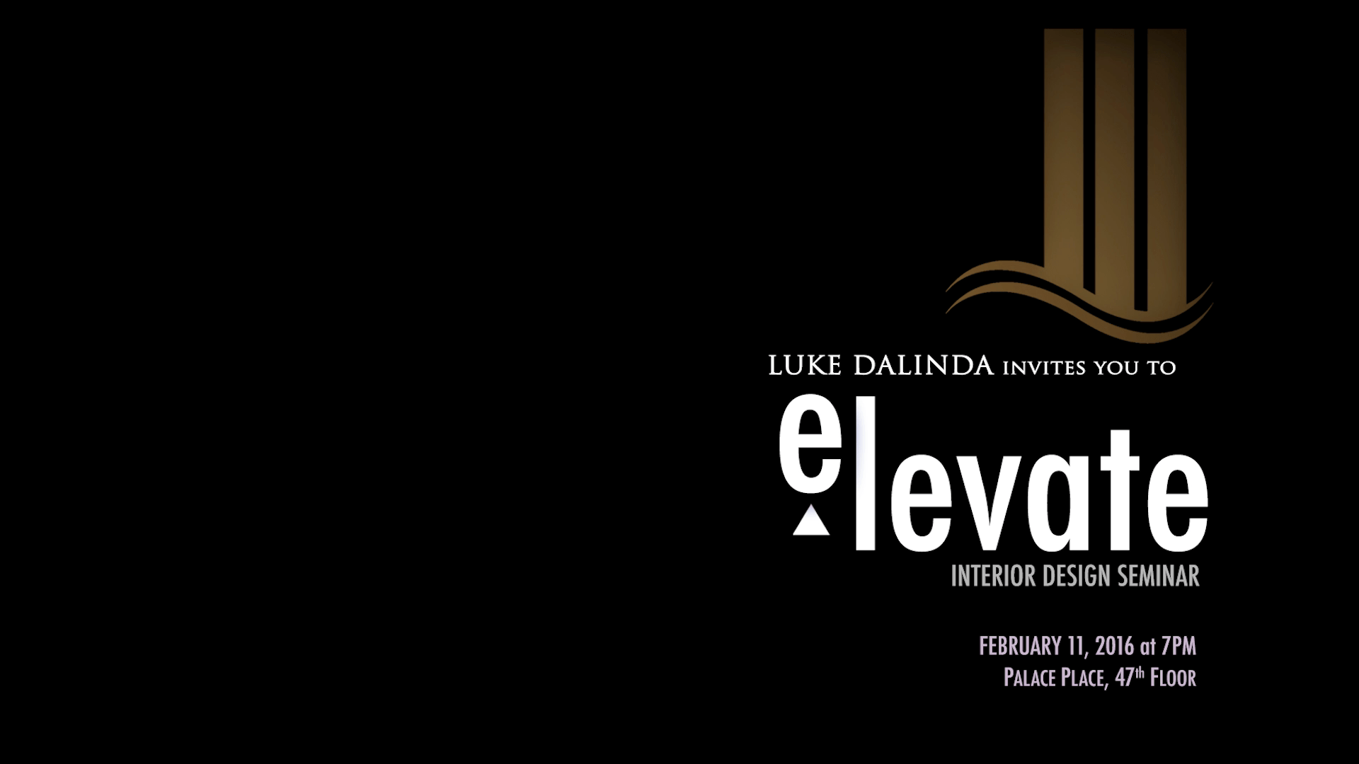 Palace Place Elevate Seminar