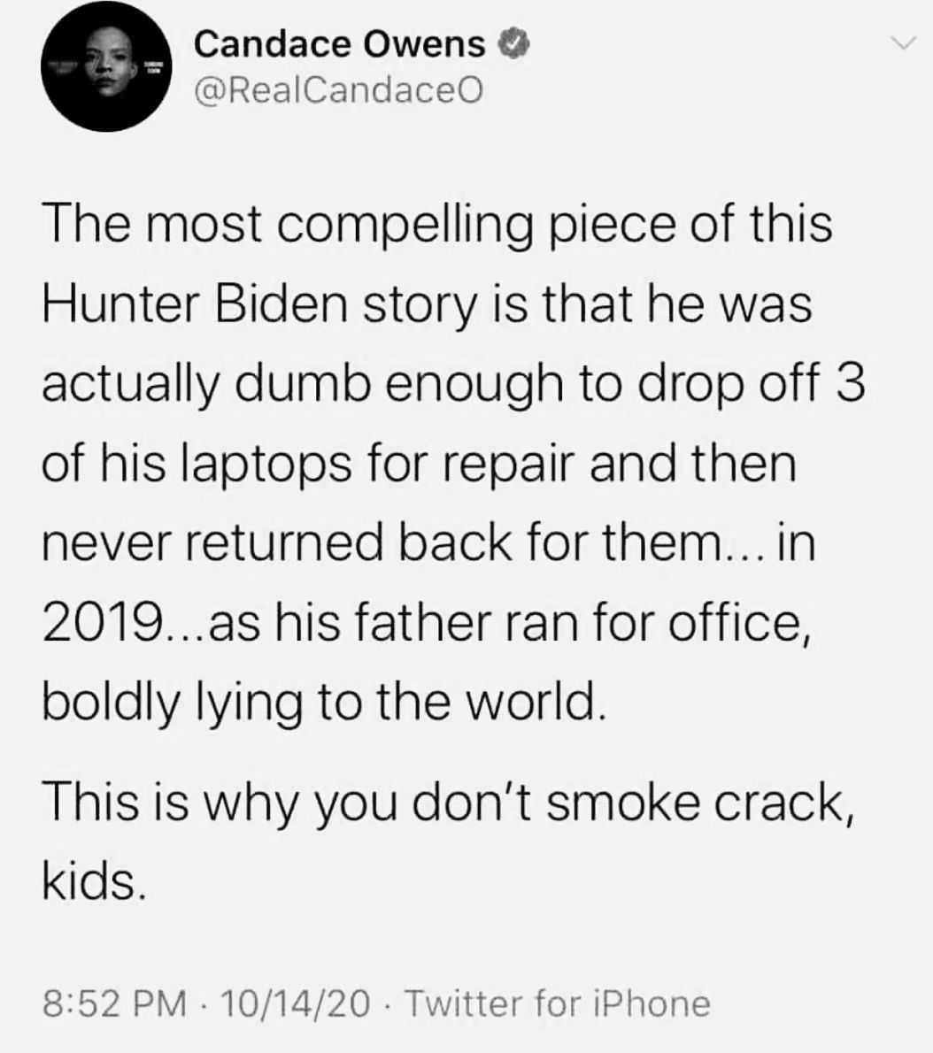 Hunter, Crack, and Computers - The Home of Conservative news, forums, videos & our popular Patriots Page. You can also find us on Rumble!