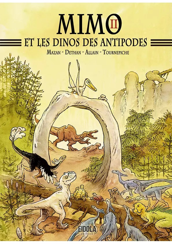 Couverture de Mimo et les dinos des antipodes.