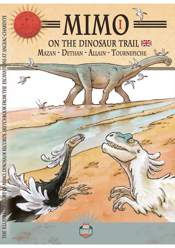 Couverture de Mimo on the dinosaur trail.