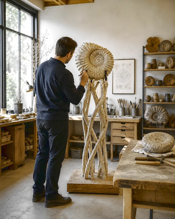 Natural Curiosities, Fossil Curiosities, Driftwood Curiosities, Fine Art Object, Luxury Styling, Collector's Edition