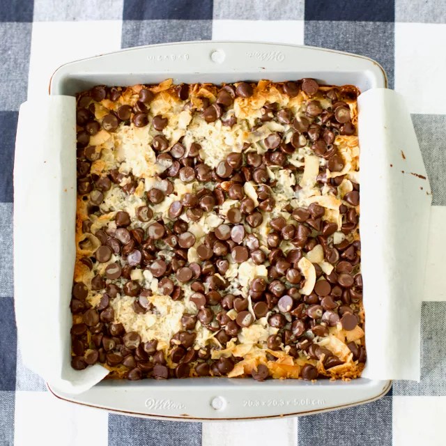 Paleo Magic Bars in Pan