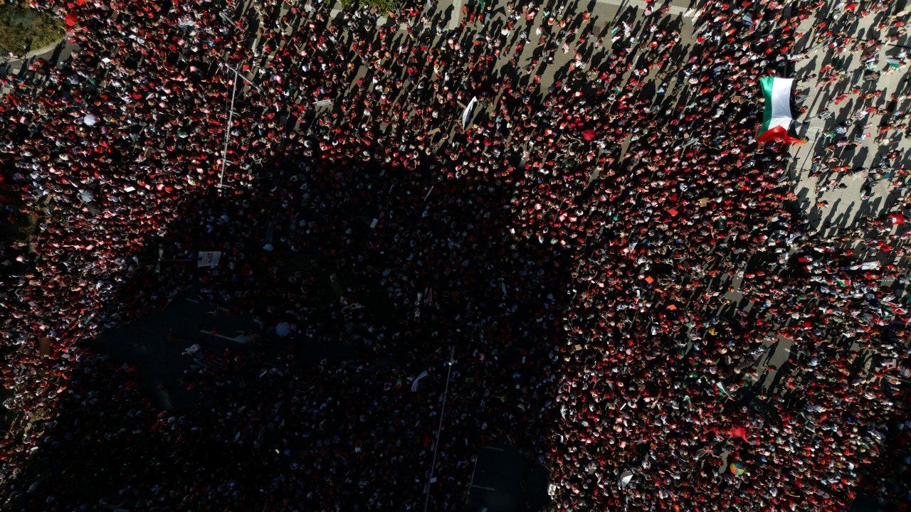 مظاهرات حاشدة في بروكسل إسنادًا لغزة