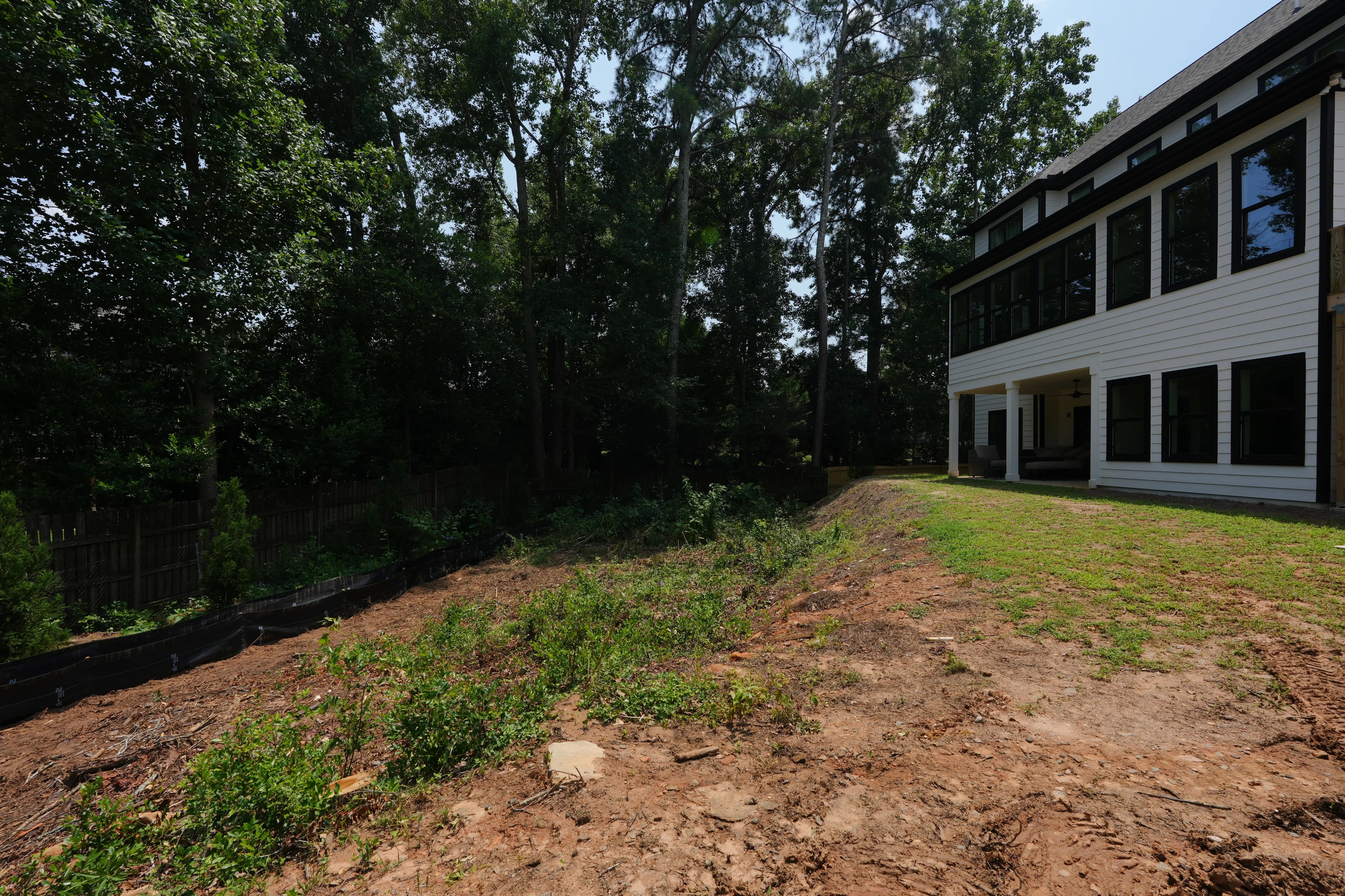 sloped backyard design