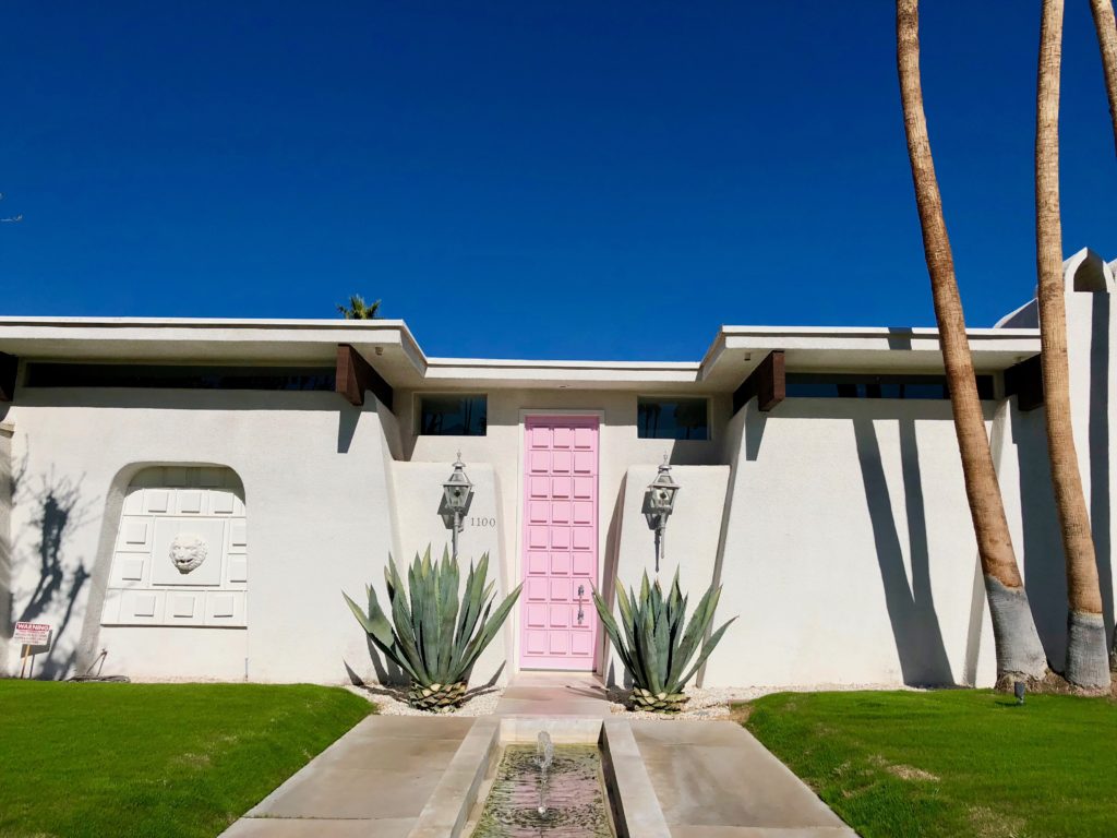 1100 Pink door fav tall pink door palm springs door tour