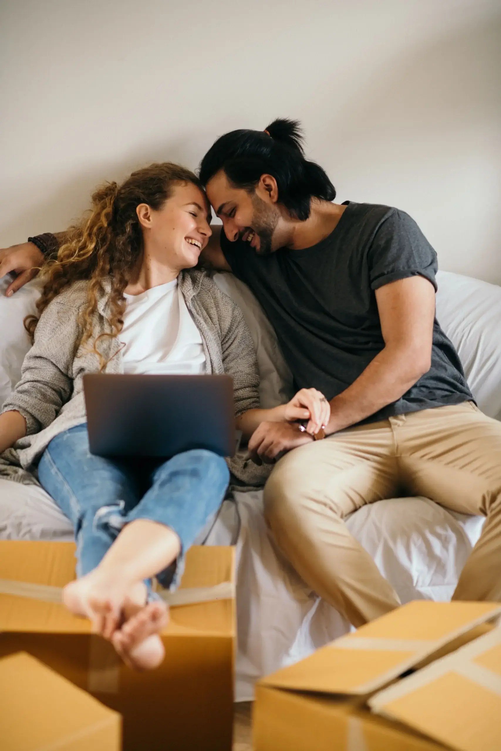 Couple spending quality time together at home