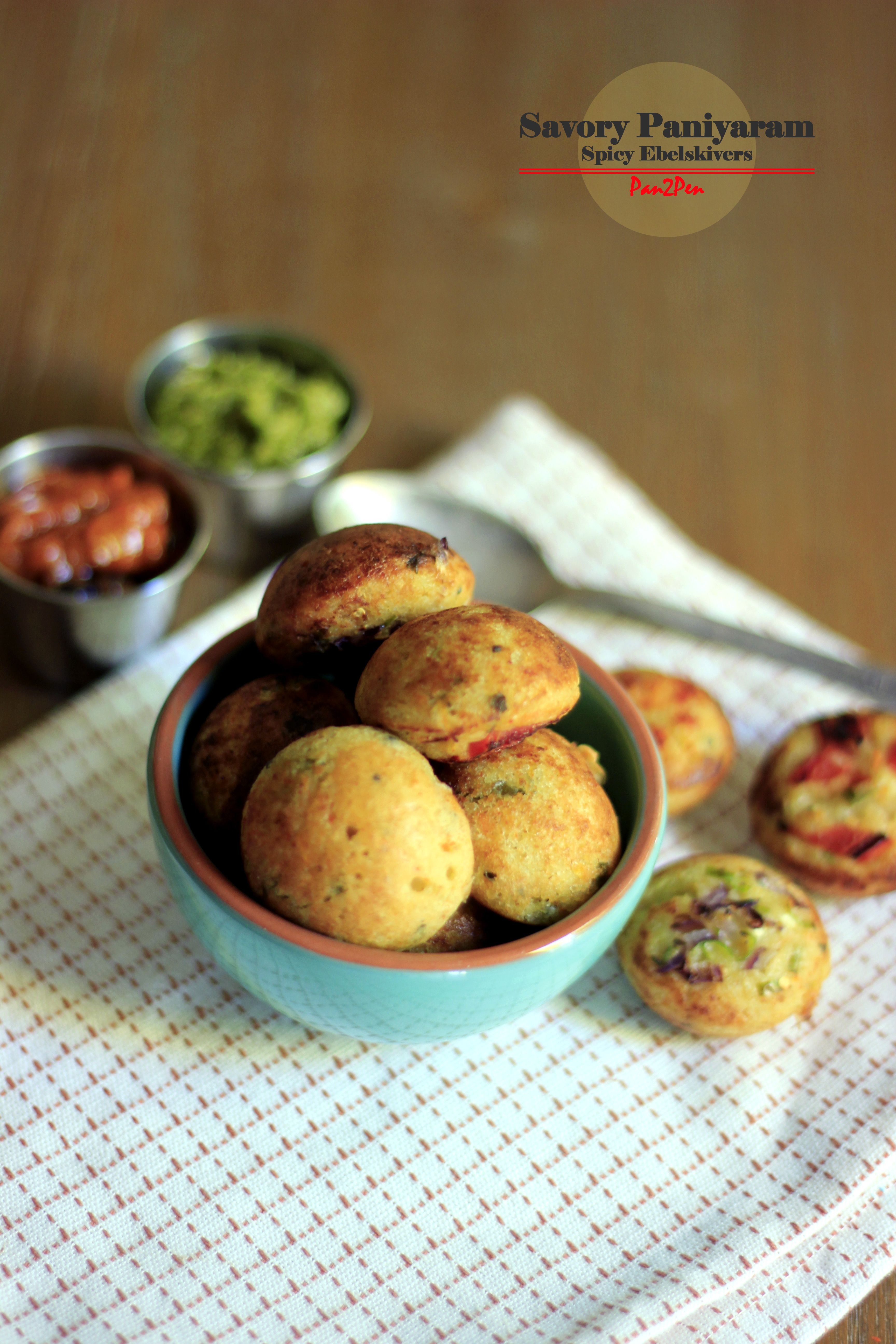 Savory Paniyaram Spicy Ebelskivers