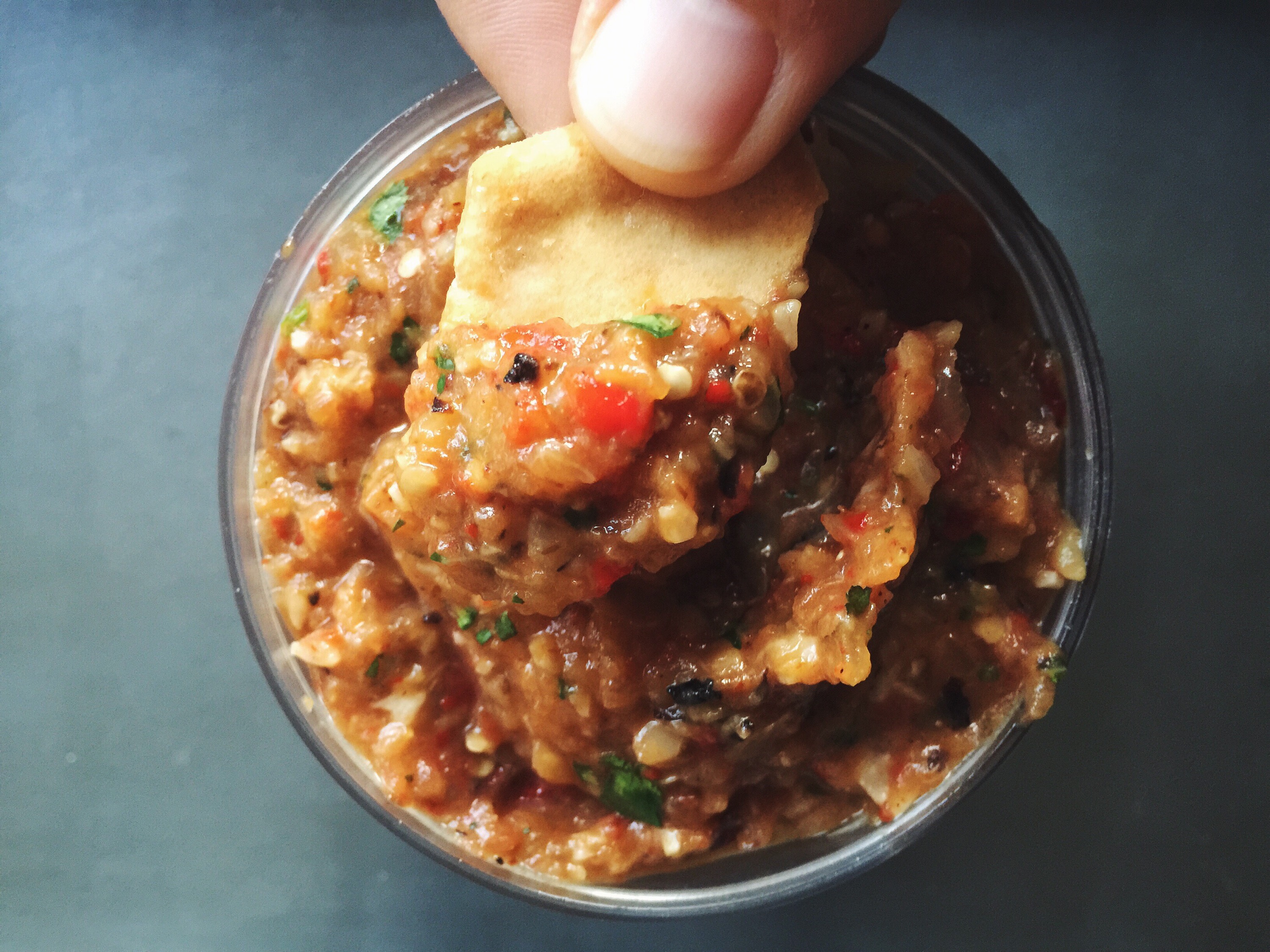 Roasted Eggplant-Red Pepper Dip