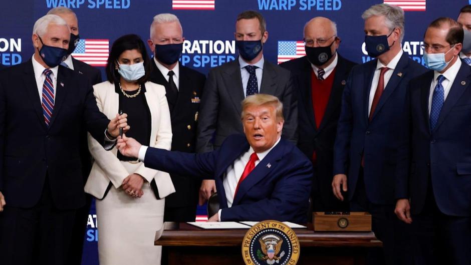 Trump tells supporters ‘you’re playing right into their hands’ by doubting the COVID-19 vaccine