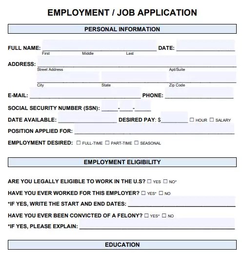 [pdf] job application formate pdf