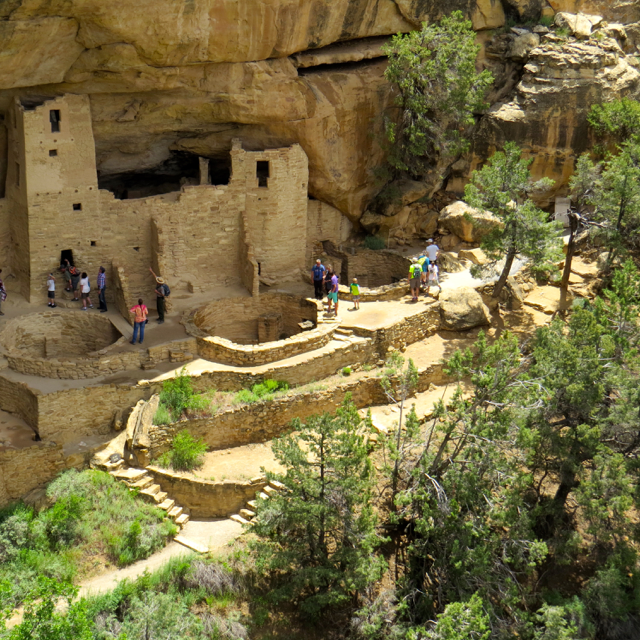 Looking down at Long House.