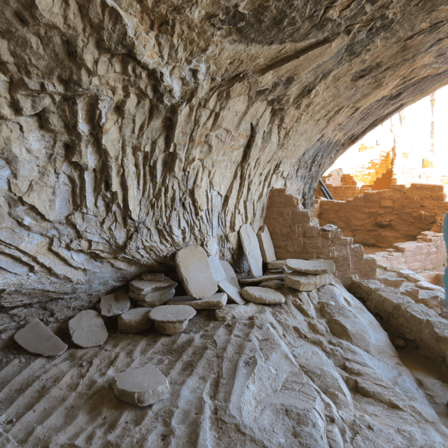 A large assortment of grinding stones used to grind corn.