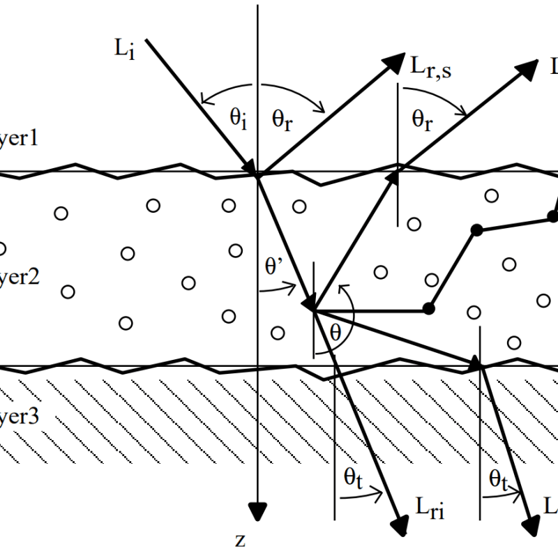 Reflection from Layered Surfaces due to Subsurface Scattering