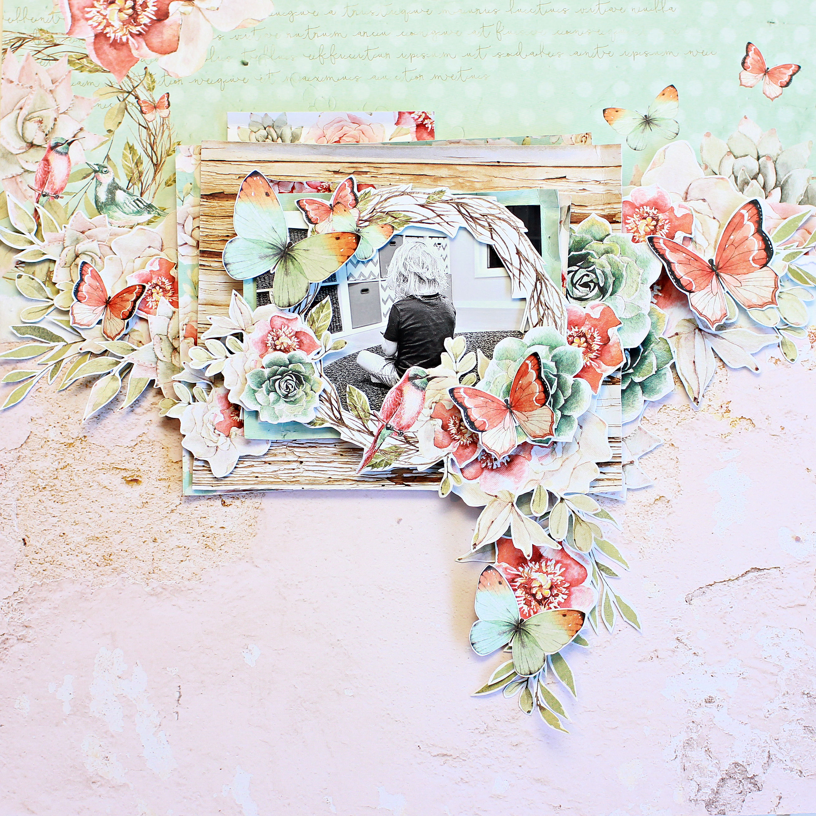 How to Make a Layered Scrapbook Layout - Kits Available