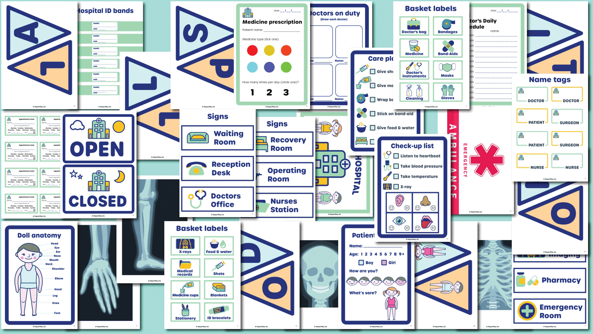 Doll Hospital / Doctors and Nurses printable dramatic play