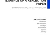 How To Write A Reflection Paper Example Format Reflection Essay Parts