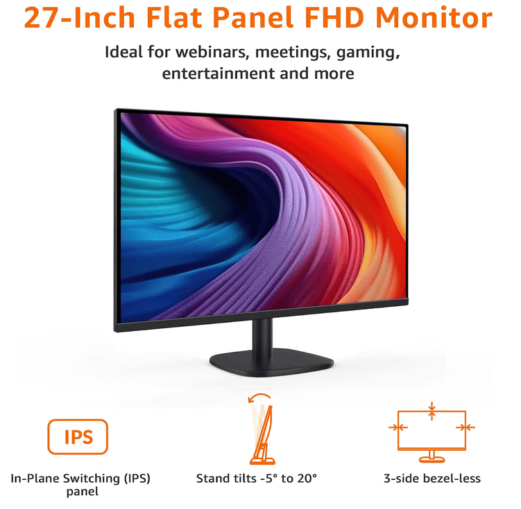 Amazon Basics 27 Inch Flat-Panel Monitor