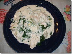 Espinacas con nata.