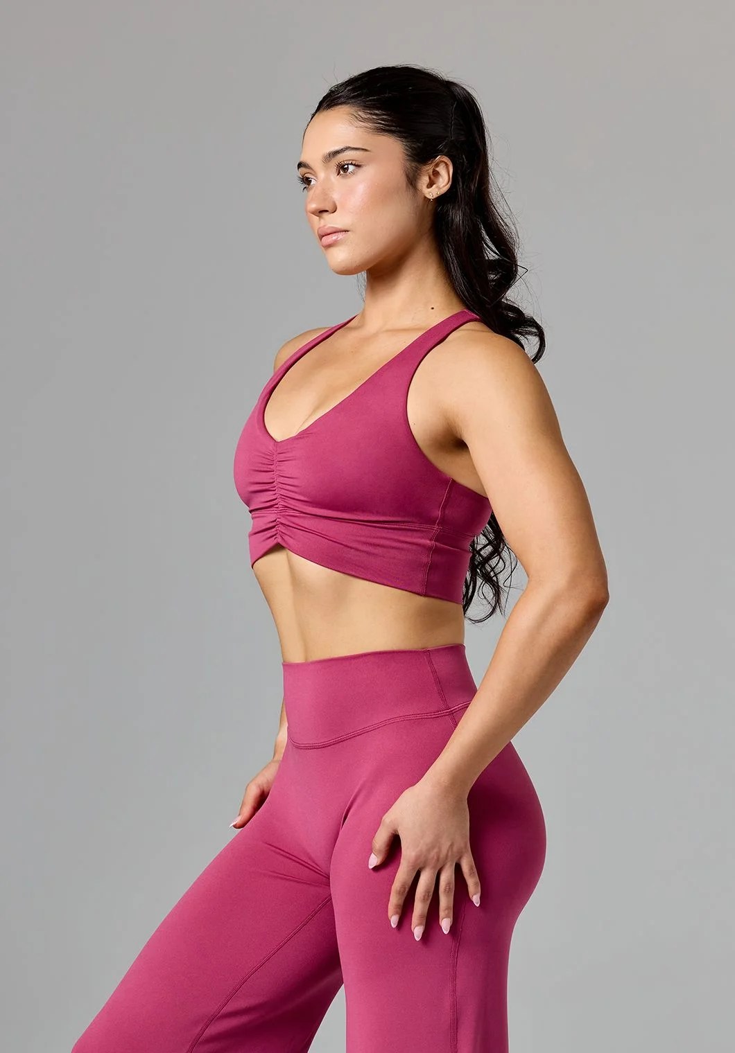 Reluna Ruched Bra Black Sports Bras Paragon Fitwear 