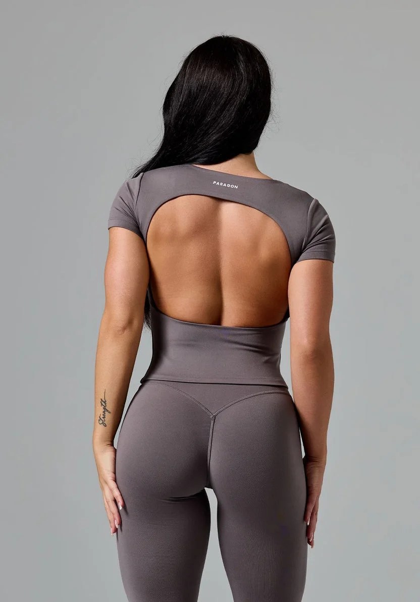 Reluna™ SmoothHold™ Open Back Top Cement Tops/Tanks Paragon Leggings 