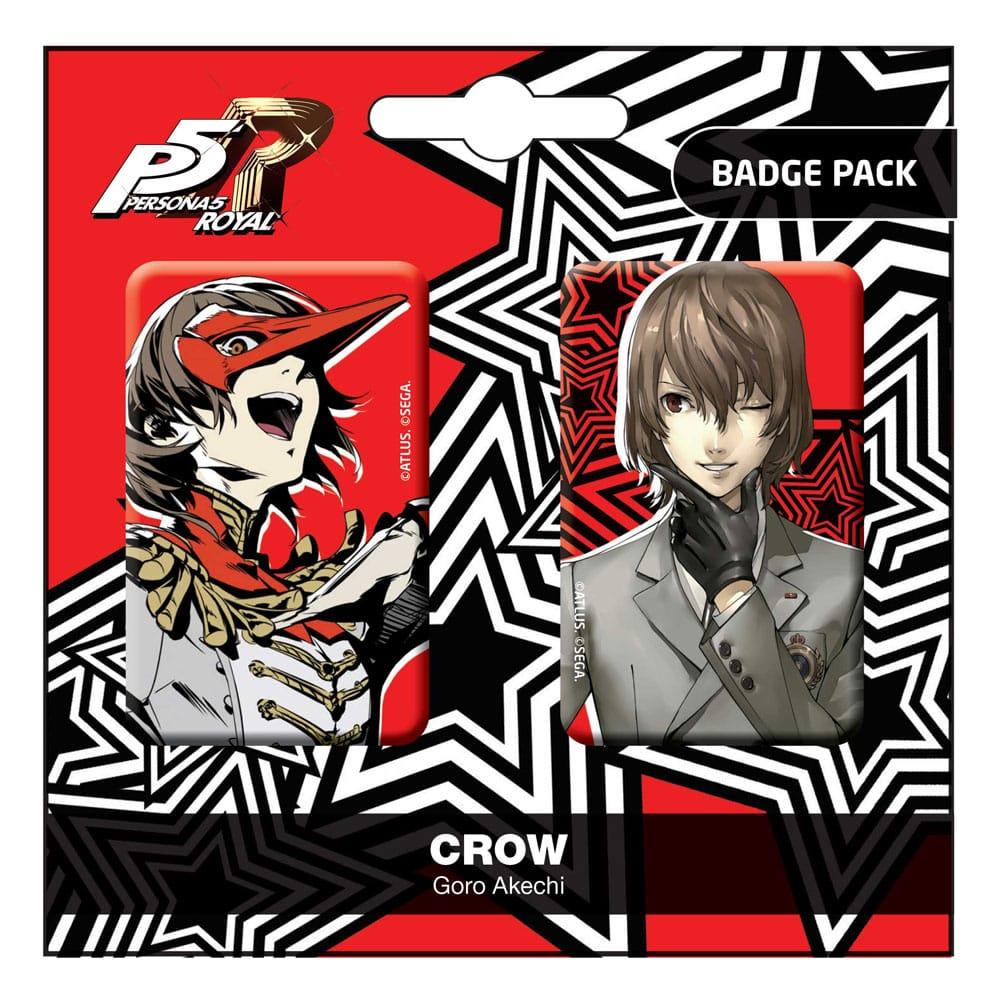 Persona 5 Royal - Crow (Goro Akechi) Badge Set