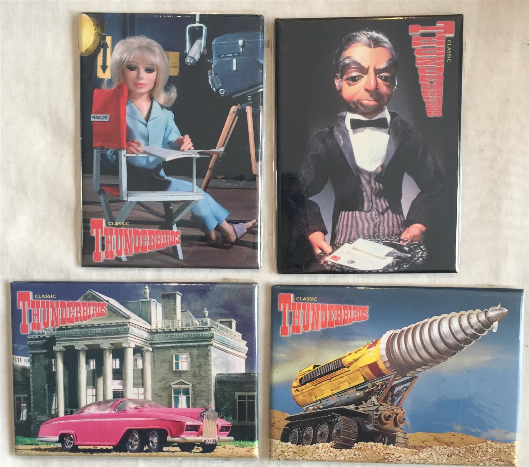 Gerry Anderson's Thunderbirds Fridge Magnets x 4